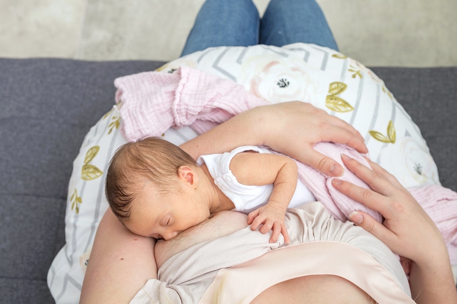Buckwheat Nursing Pillow Flowery Rhombus Evymama Nursing Maternity