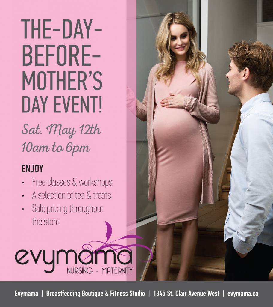 The-Day-Before-Mothers Day Event, Sat. May 12th at Evymama