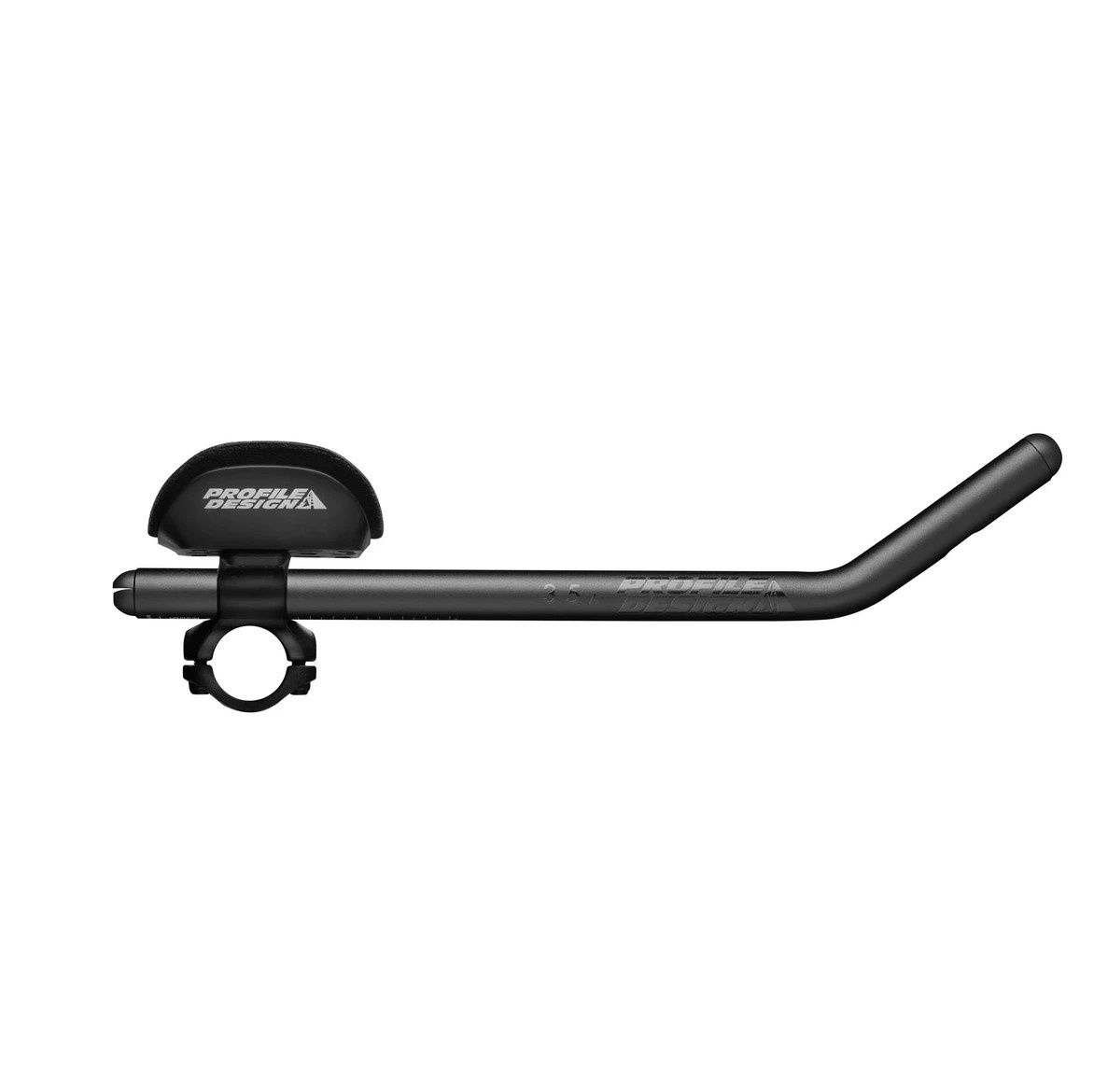 Profile Design Sonic Ergo 35a Shallow Ski-Bend Aluminum Aerobar: Long 400mm Extension, Sonic Bracket, Ergo Armrest, Black