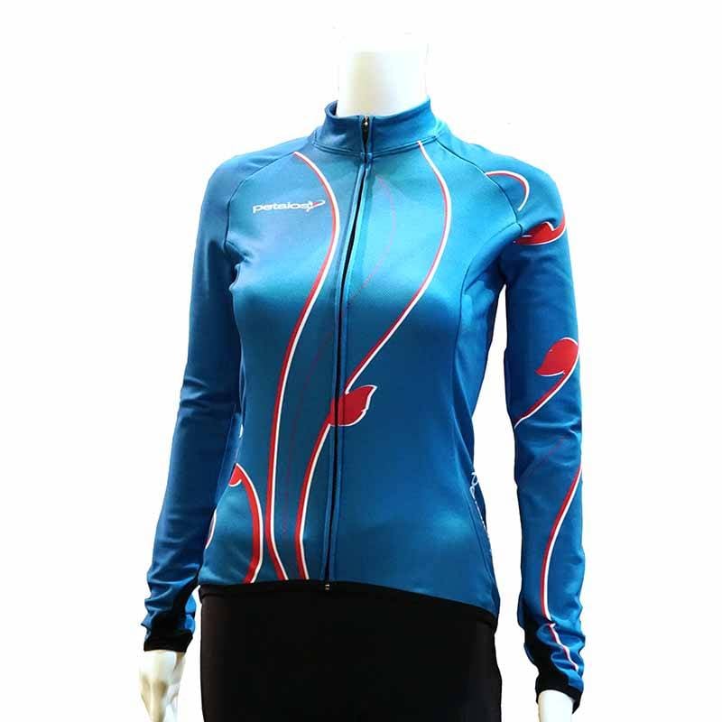 Crimson Petals - Long Sleeve Cycling Jersey (Women)