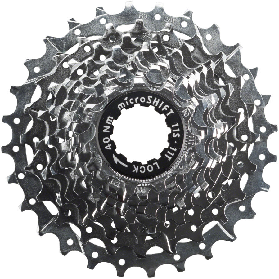 MicroShift H11 Cassette - 11 Speed, 11-34t, Silver, Chrome Plated