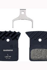 Shimano L05A-RF Disc Brake Pad and Spring - Resin Compound, Finned Alloy Back Plate, One Pair