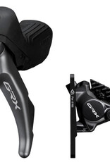 Shimano GRX ST-RX820 Shift/Brake Lever with BR-RX820 Hydraulic Disc Brake Caliper - Left/Front, 2x, Flat Mount