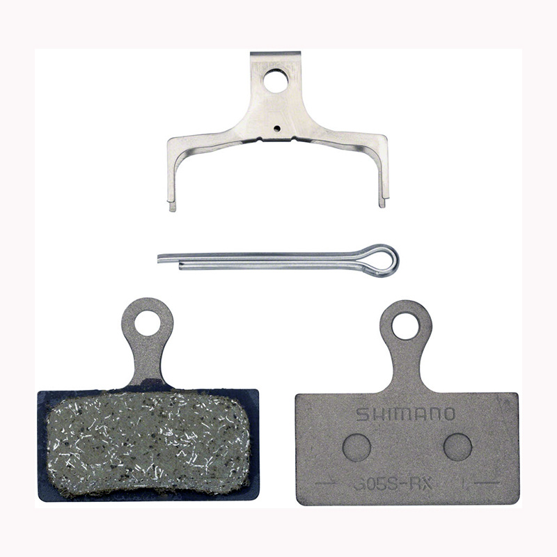 Shimano Shimano G05S-RX Disc Brake Pad and Spring - Resin Compound, Stainless Steel Back Plate, One Pair