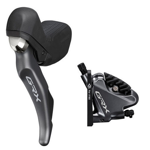 Shimano GRX ST-RX810 11-Speed Right Shifter/Hydraulic Brake Lever with BR-RX810 Flat Mount Caliper, Pre-Bled 1700mm Hose