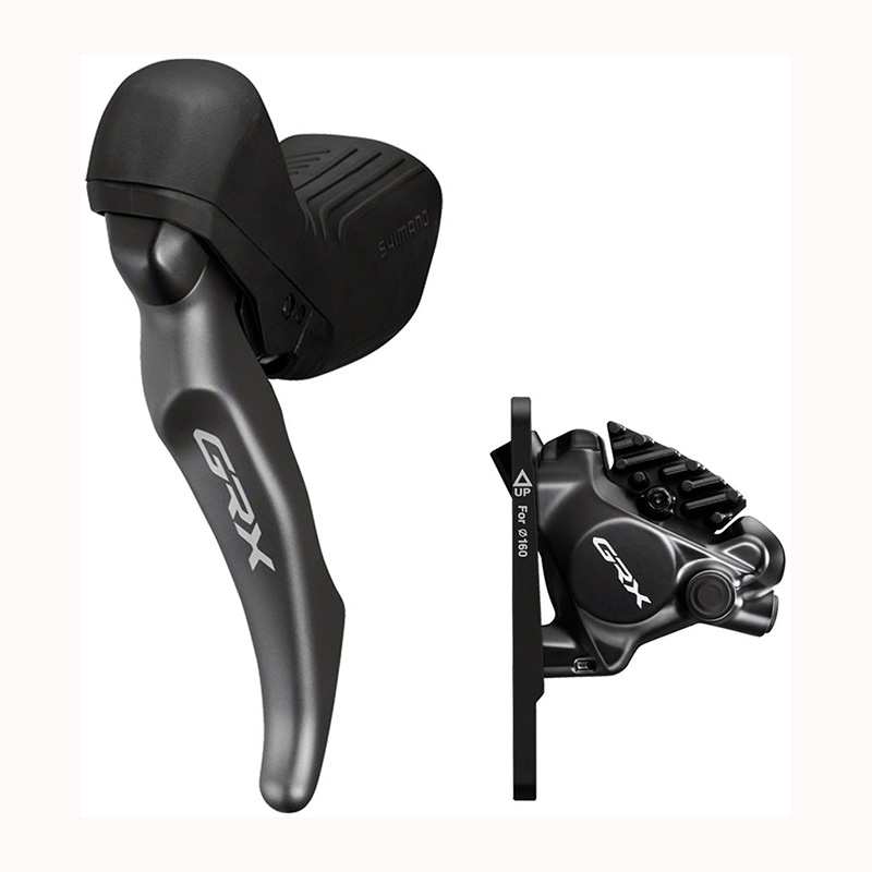 Shimano GRX BL-RX820 Brake Lever with BR-RX820 Hydraulic Disc Brake Caliper - Left/Front, Flat Mount Caliper