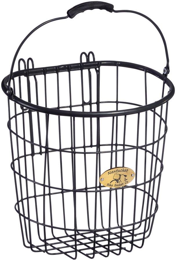 Nantucket Bike Basket Surfside Rear Wire D Pannier Basket - Grey