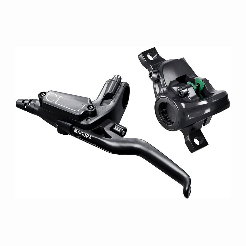 Magura MT C4 Disc Brake and Lever - Rear, Hydraulic, 2-Piston, Post Mount, Black