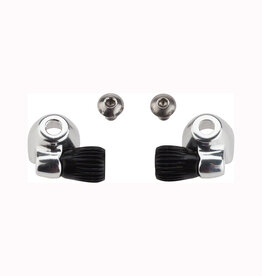 Problem Solvers Downtube Housing Stops with Barrel Adjusters Silver