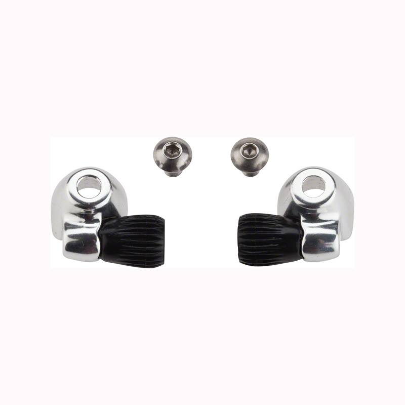 Problem Solvers Solvers Downtube Housing Stops with Barrel Adjusters Silver