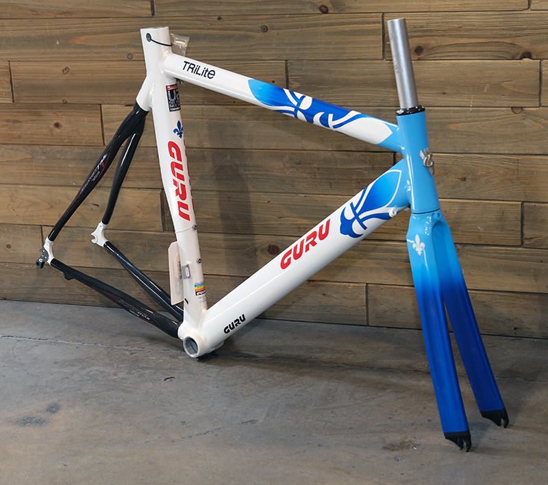 Guru Trilite Frame/Fork blue/white 57cm