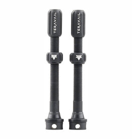 Teravail Alloy Tubeless Valves - Pair, 60mm, Matte Black