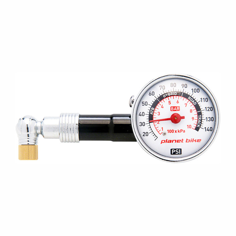 Planet Bike Dial Pressure Gauge - 140psi