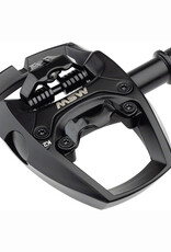 MSW Flip I Pedals - Single Side Clipless with Platform, Aluminum, 9/16", Intense Black