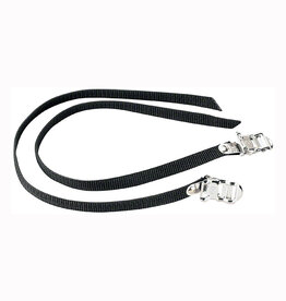 Dimension Nylon 450mm Basic Toe Straps, Black, Pair