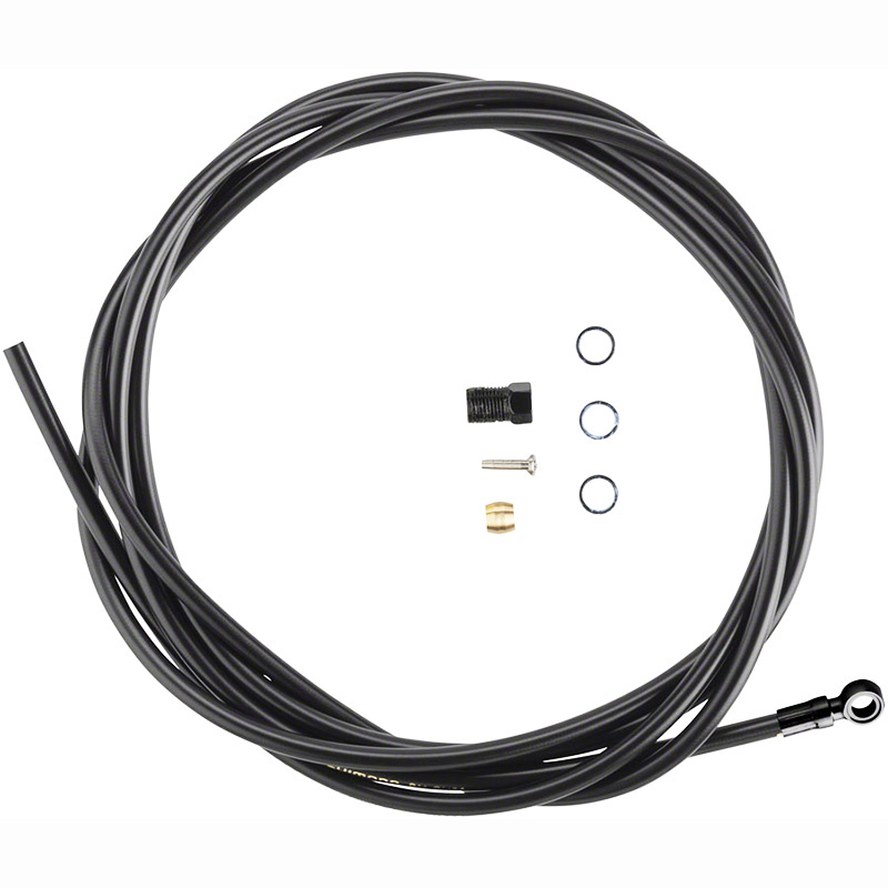 Shimano SM-BH90-SBM High Pressure Disc Brake Hose Kit with Black Banjo Fitting - 2000mm, W/O Banjo Bolt, Black