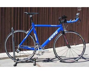 blue racing bike