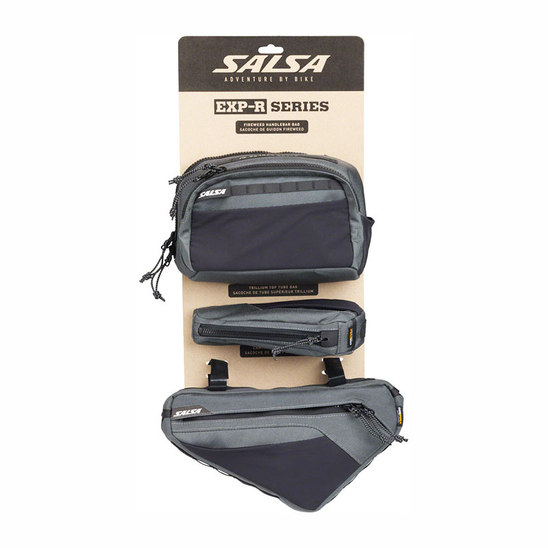 Salsa EXP-R Series Bag Bundle - Includes Campion Frame Bag, Fireweed Handlebar Bag, and Trillium Top Tube Bag (Small)