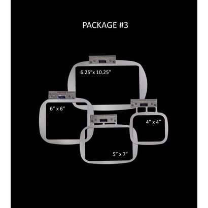 Durkee EZ Frame Single Needle PKG #3 Includes One (1) Each : 6.26" x 10.25", 5" x 7", 6" x 6", 4" x 4" frames