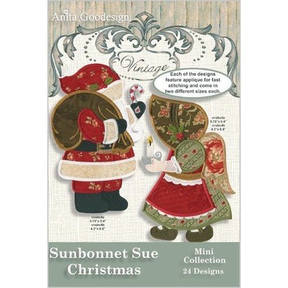 Anita Goodesign Mini Collections: Sunbonnet Sue Christmas