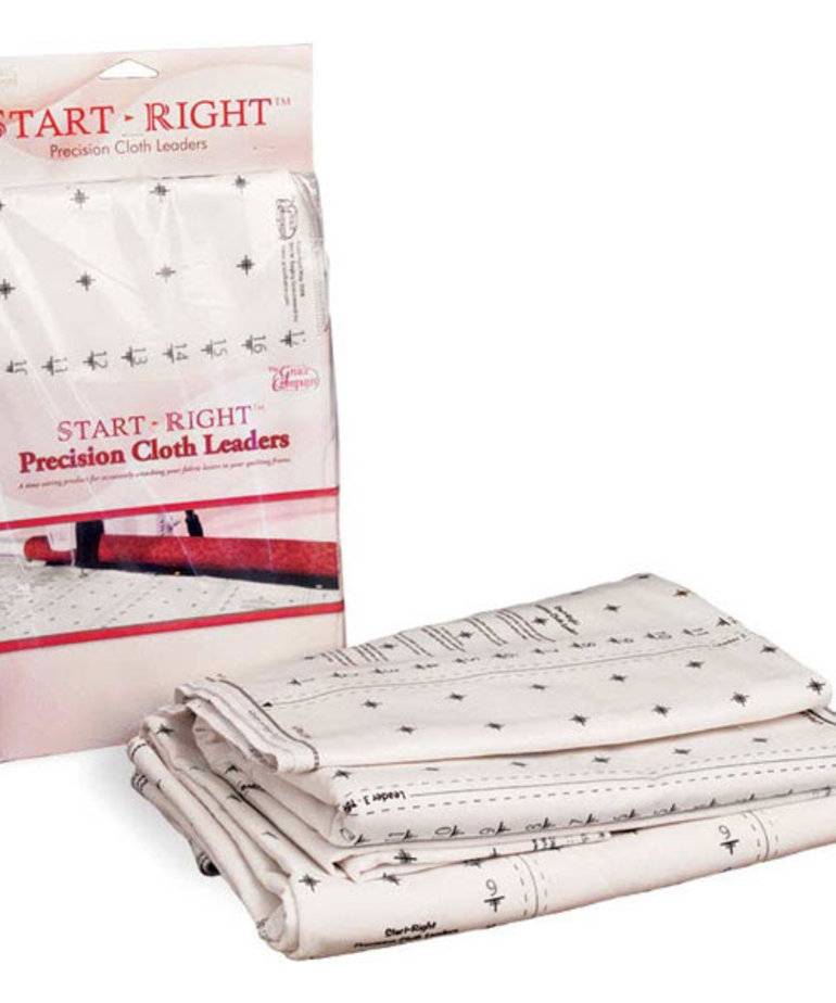 Grace Start Right 136" Grid Quilt Frame Cotton Cloth 3 Leaders +Velcro for King Size Quilting Frames