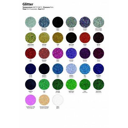 Siser Glitter 20" x 12" sheets (320°F 10-15 seconds)
