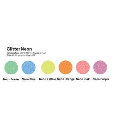 Siser Glitter Neon 20" x 12" sheets (320°F 10-15 seconds)