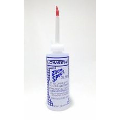 Consew Zoom Spout Lilly White Stainless Sewing Machine oil.