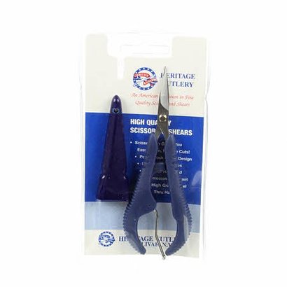 Heritage Cutlery Spring Loaded 5in Emb Nipper w/ Curved Blades