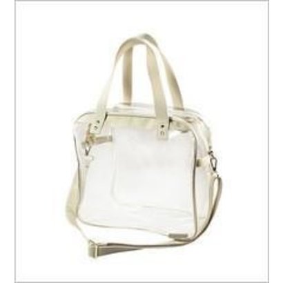 Carryall Tote - Clear PVC with Tan