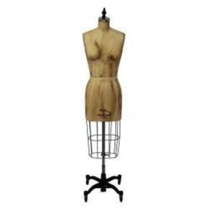 Antique Missy & Junior Dress Form with Hip (Antique Design) With traditional heavy duty cast iron base