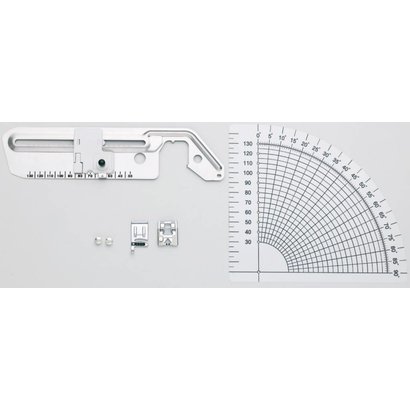 Brother Circular Attachment Bundle; includes: 1-Circular Attachment, 1-Braiding Foot, 1-Cording Foot, 1-Protractor. Fits Innov-is 4500D.4000D.2500D.1500D.1000.1200, NX650Q . 450Q . 450.250, Inno-vis 80.40.900D and NV6000D