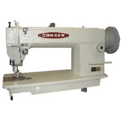 Consew 205RB Walking Foot Top Bottom Feed Upholstery Sewing Machine with Power Stand
