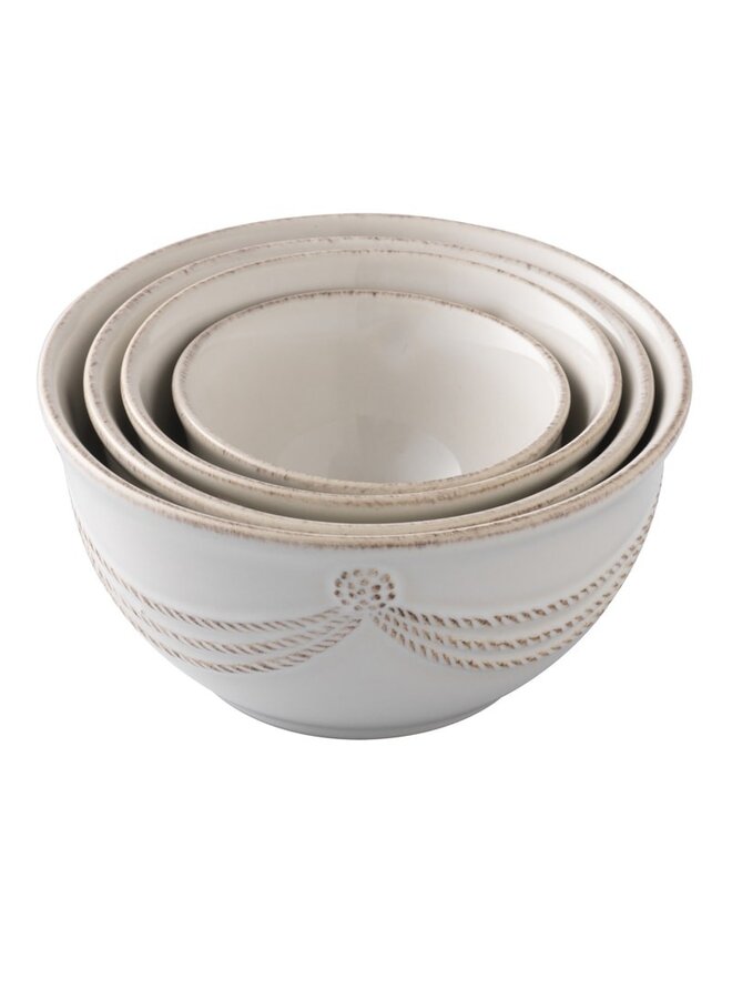 Berry & Thread Whitewash Nesting Prep Bowl Set/4