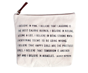 Sugarboo Designs I Believe in Pink Canvas Bag