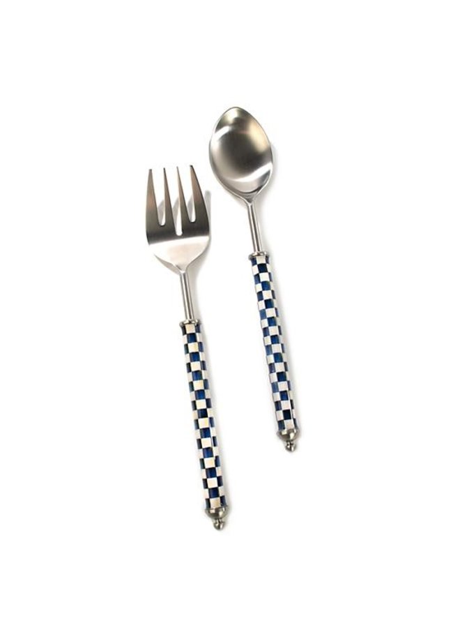 Supper Club Salad Serving Set-Royal Check