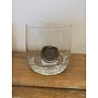 Double Old Fashion Glass- Initial L