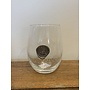 Stemless Wine Glass -Initial F
