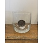 Double Old Fashion Glass-Initial T