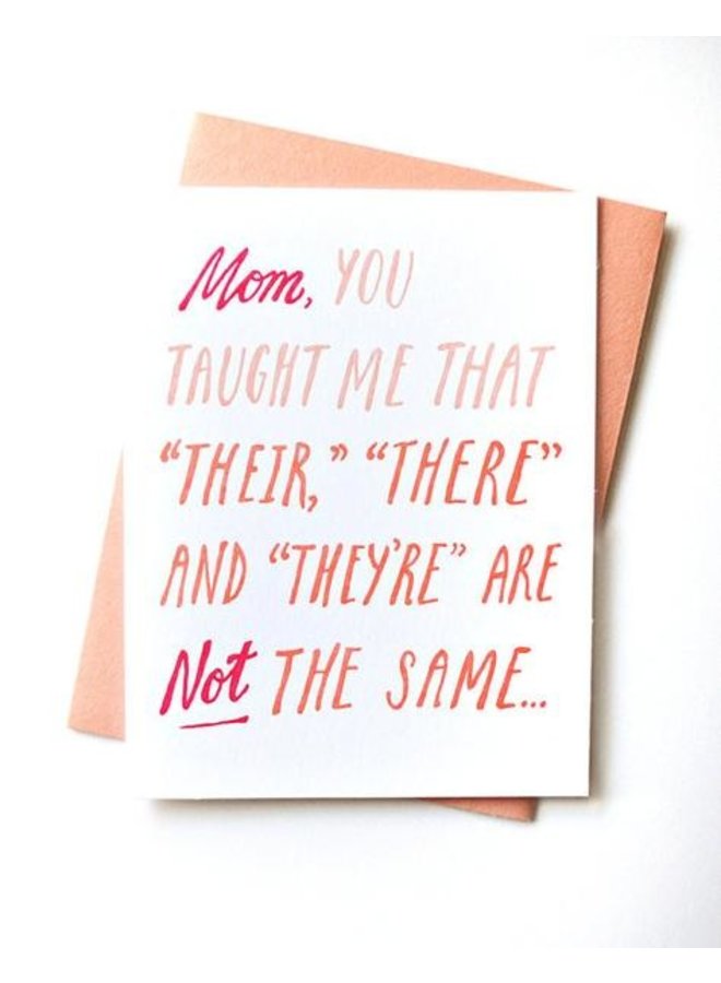 Mom Grammar Card