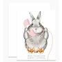 Bunny in Fox Slippers Mom Card