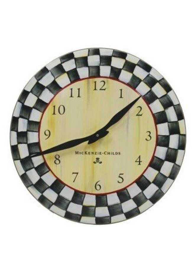 Courtly Check Enamel Clock