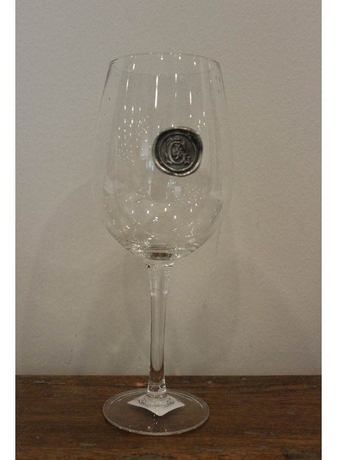 Stem Wine Glass-Initial G