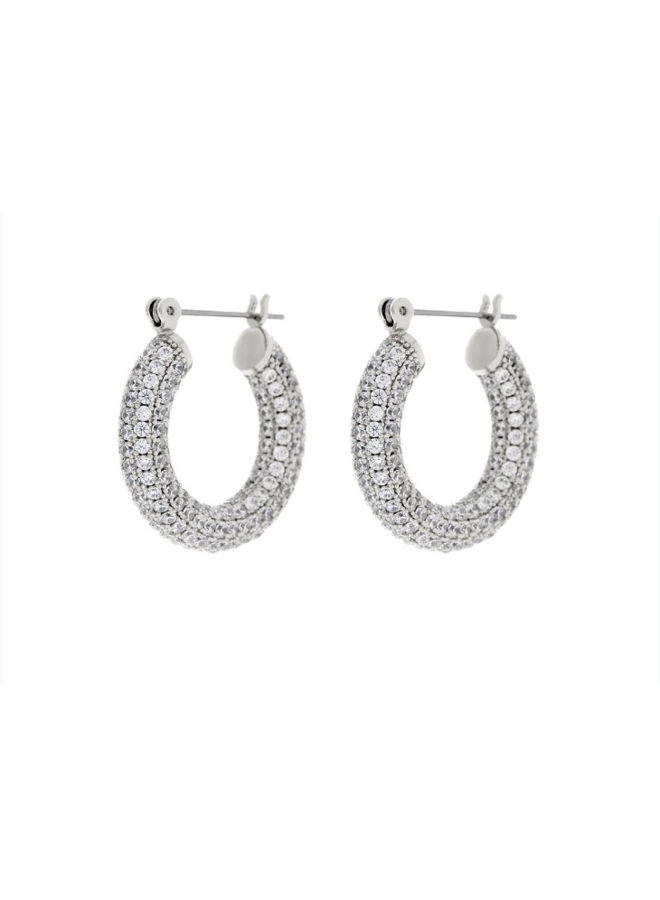 Pave Baby Amalfi Hoops