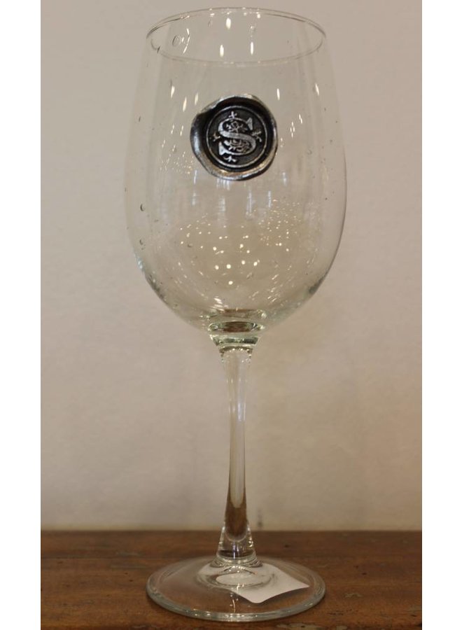 Stem Wine Glass-Initial S