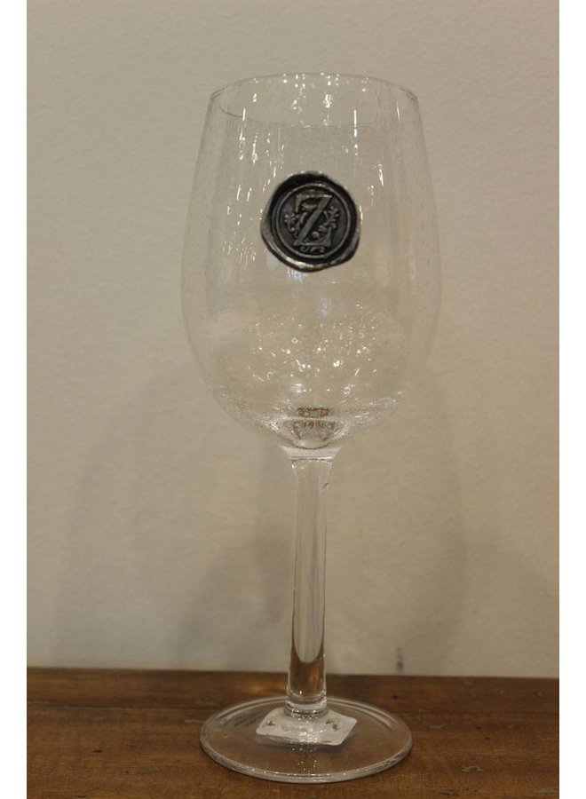 Stem Wine Glass-Initial E