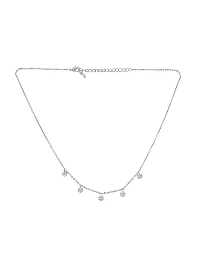 Colett 5 Drop Pave Necklace -