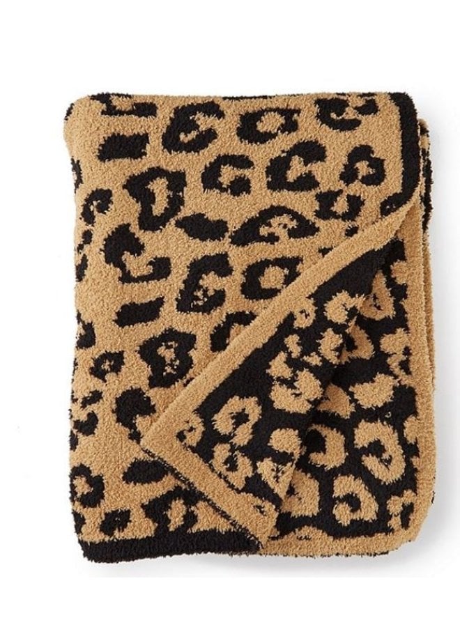 CozyChic Barefoot in the Wild Throw - Camel/Black