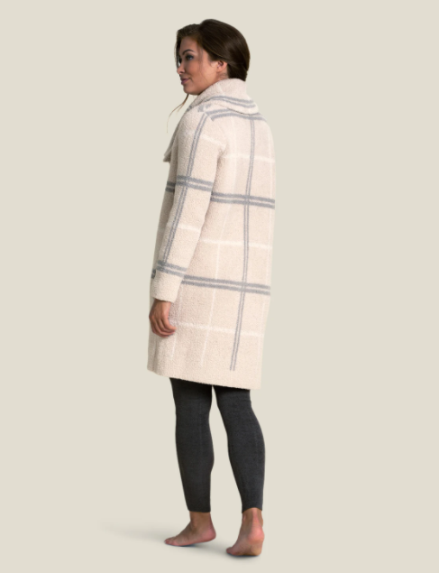 CozyChic Windowpane Drape Cardigan 