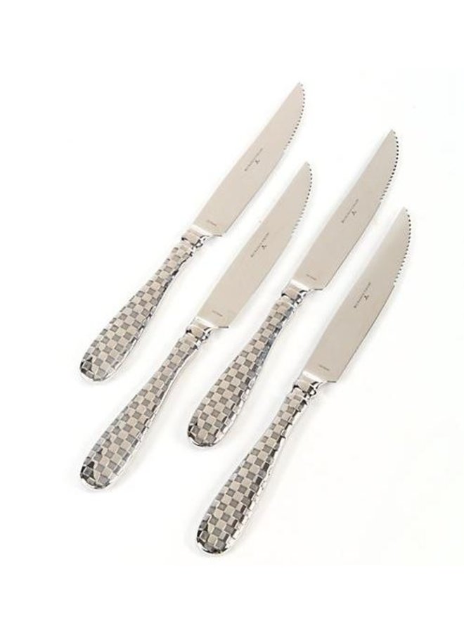 Check Steak Knives - Gold - Set of 4